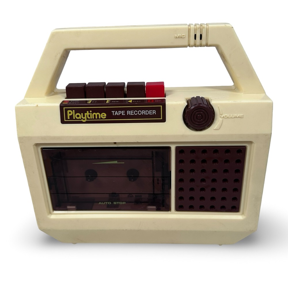 Vintage 1982 Playtime Tape Recorder 1150 1160 FOR PARTS OR REPAIR